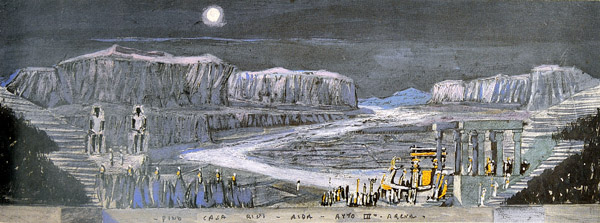 Pino Casarini, Aida atto III. Bozzetto areniano, 1966