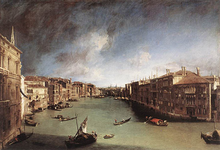 Canaletto, Il Canal Grande da Palazzo Balbi verso il Ponte di Rialto