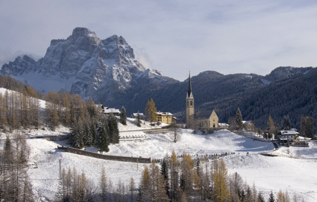 Selva di Cadore con il Pelmo sullo sfondo