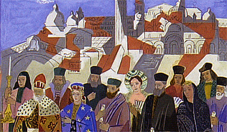 Gino Severini, affresco. Padova, Palazzo del Bo