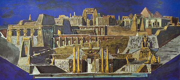 Pino Casarini, Aida atto I. Bozzetto areniano, 1966