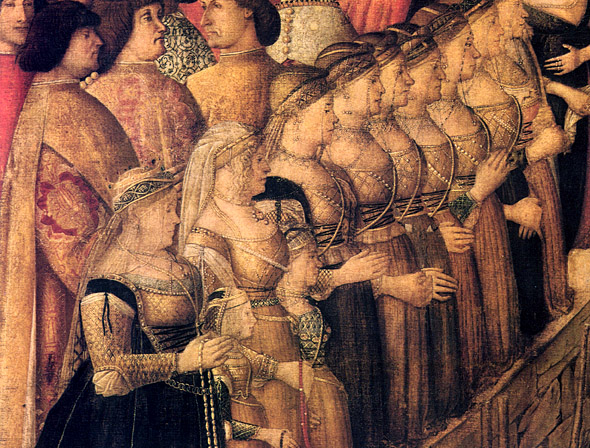 Gentile Bellini, Miracolo della croce al ponte di san Lorenzo. Particolare.