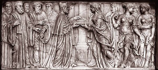 Chiesa di San Salvador, monumento funerario, part.